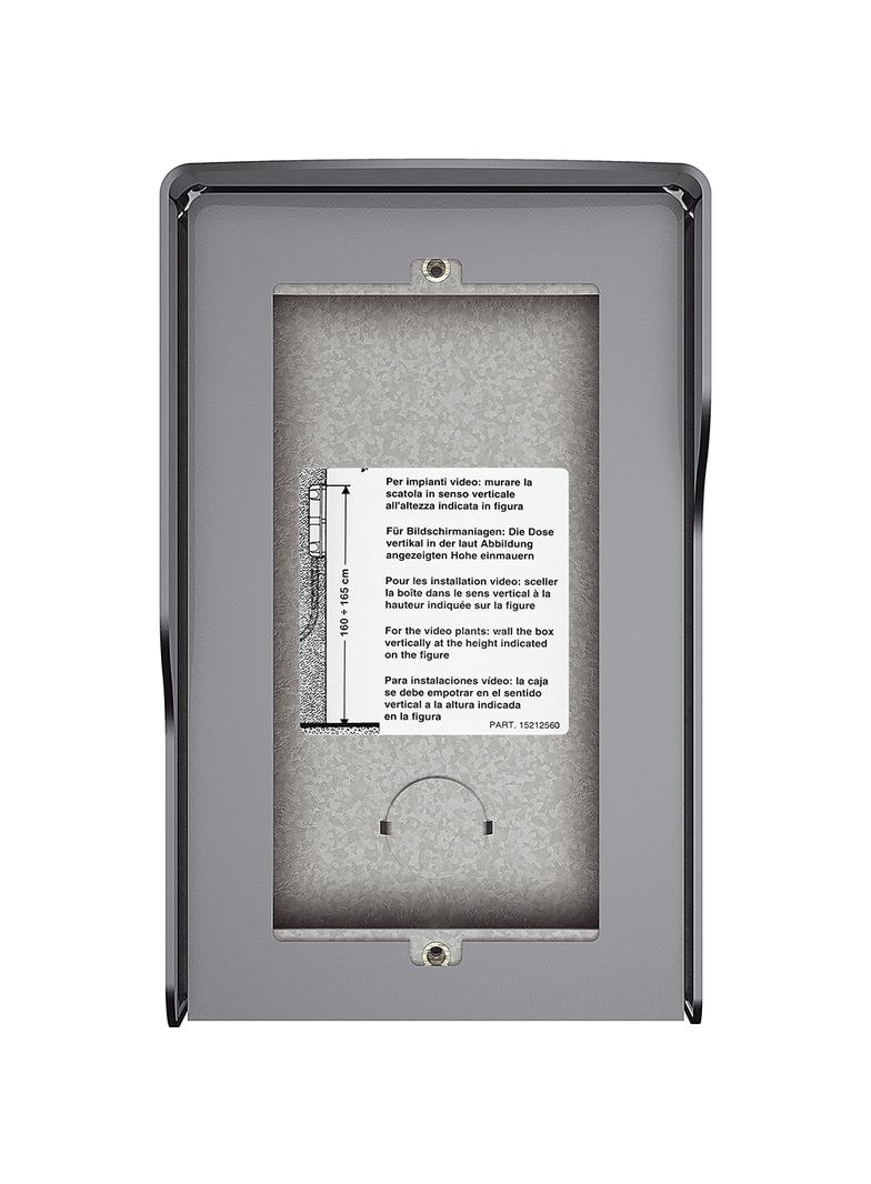 Obudowa natynkowa z daszkiem do paneli Sfera - 2 moduły - Stalowoszara, Bticino