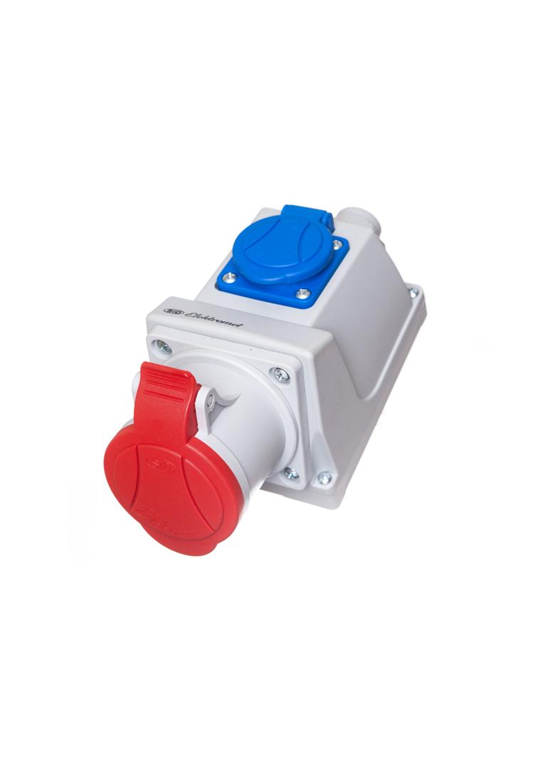 GSC 32/4 Gniazdo 32A/400V 3P+Z, 16A/250V 2P+Z