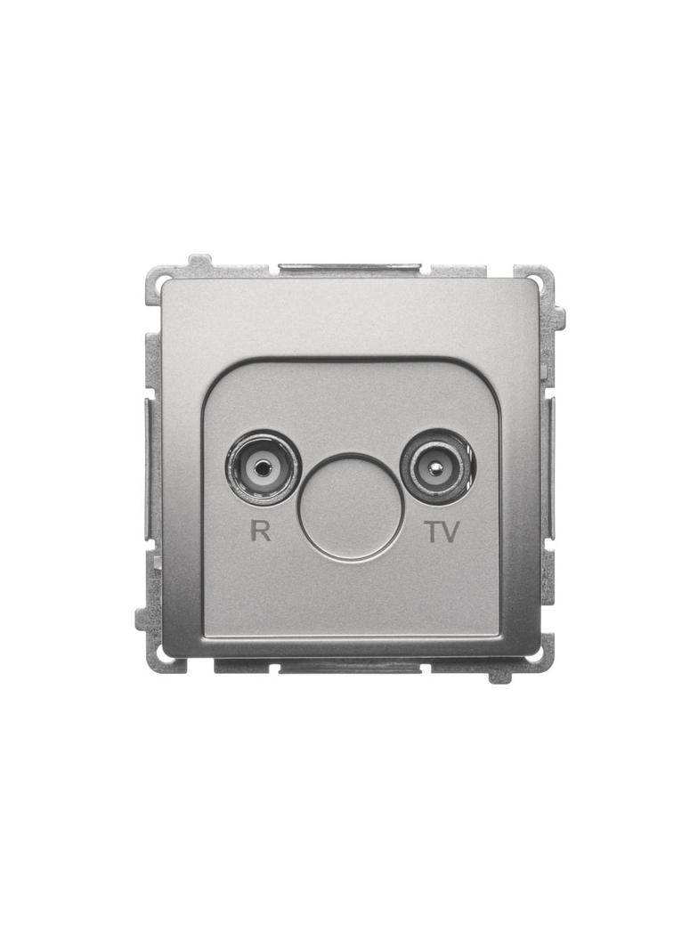 Simon Basic Gniazdo antenowe R-TV końcowe separowane 1x wejście: 5–862 MHz satynowy