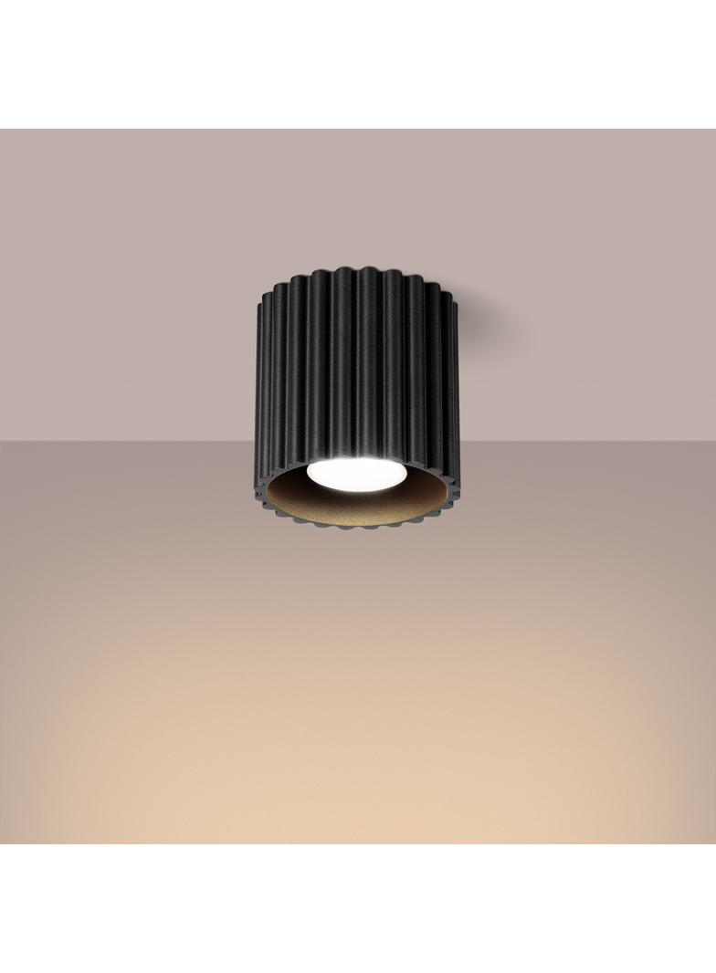 SOLLUX Plafon AURA 1 czarny GU10 ; SL.1784