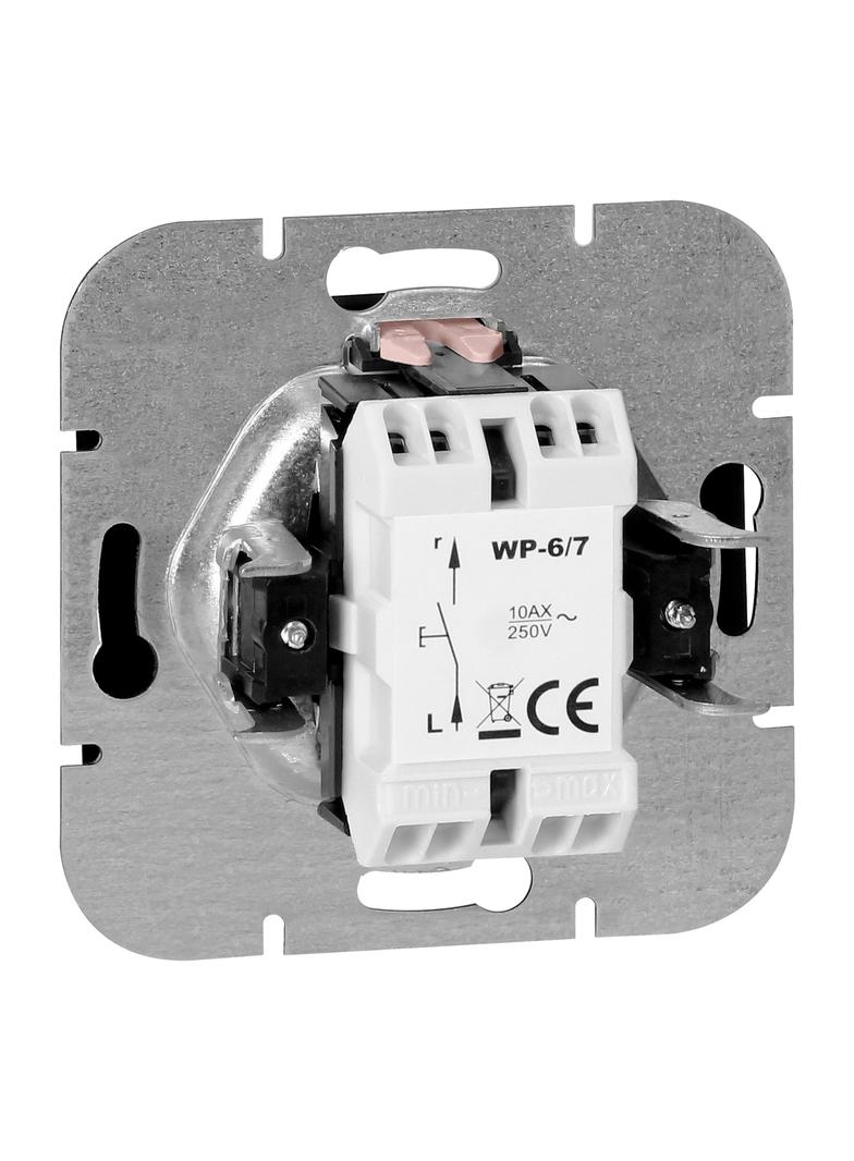 Przycisk dzwonek podtynkowy Onyx, 10A, 250V, WP-6/7O, czarny OR-OE-7504/B ORNO
