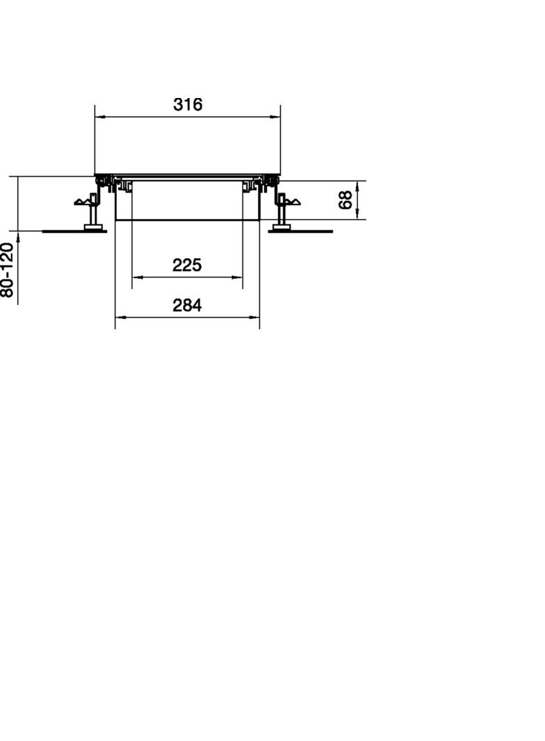 tehalit.BK Kanał współpoziomy wanna stalowa BKW 300x(80-120)mm stal BKW300080 HAGER