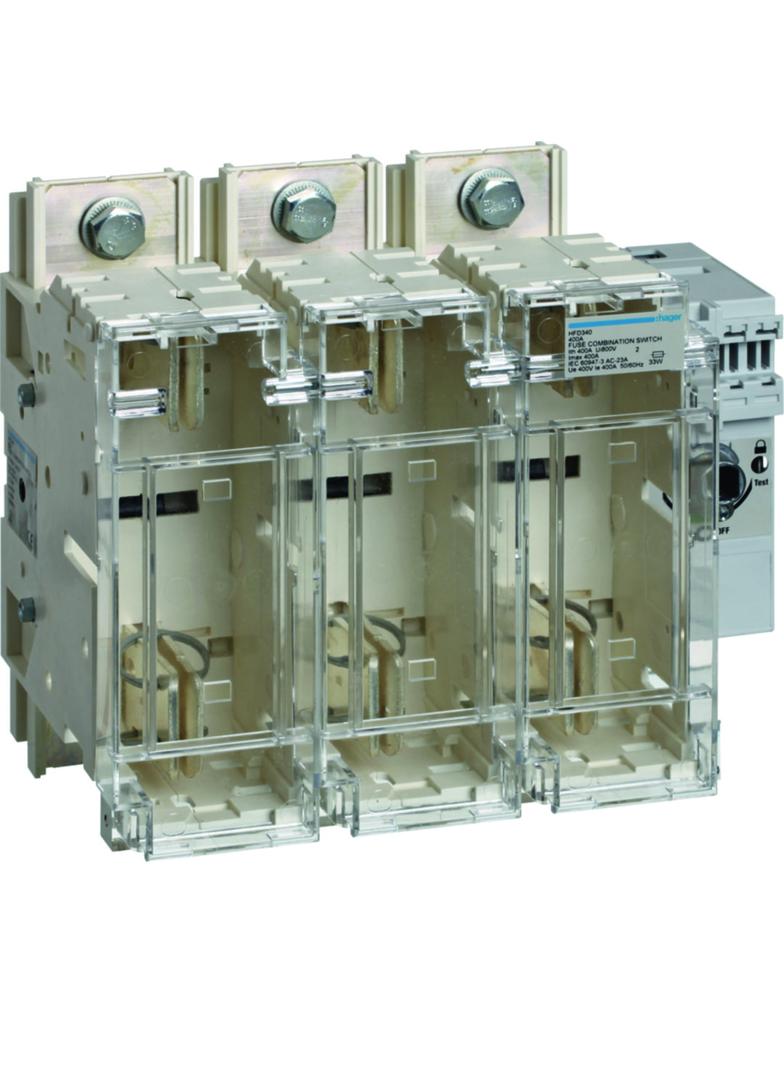Rozłącznik izolacyjny z bezpiecznikami 3P NH2 400A HFD340 HAGER