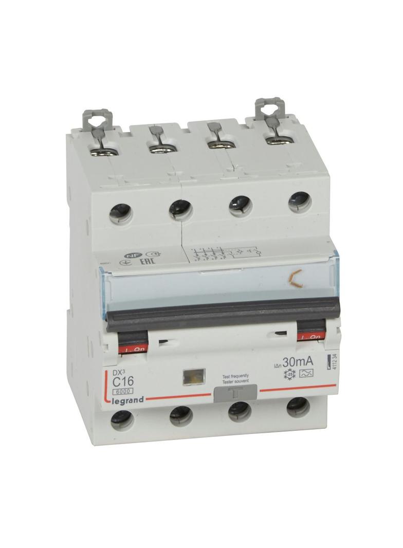 WYŁĄCZNIK RÓŻNICOWONADPRĄDOWY P 314 4P C 16A 30MA TYP A SERII DX3, Legrand