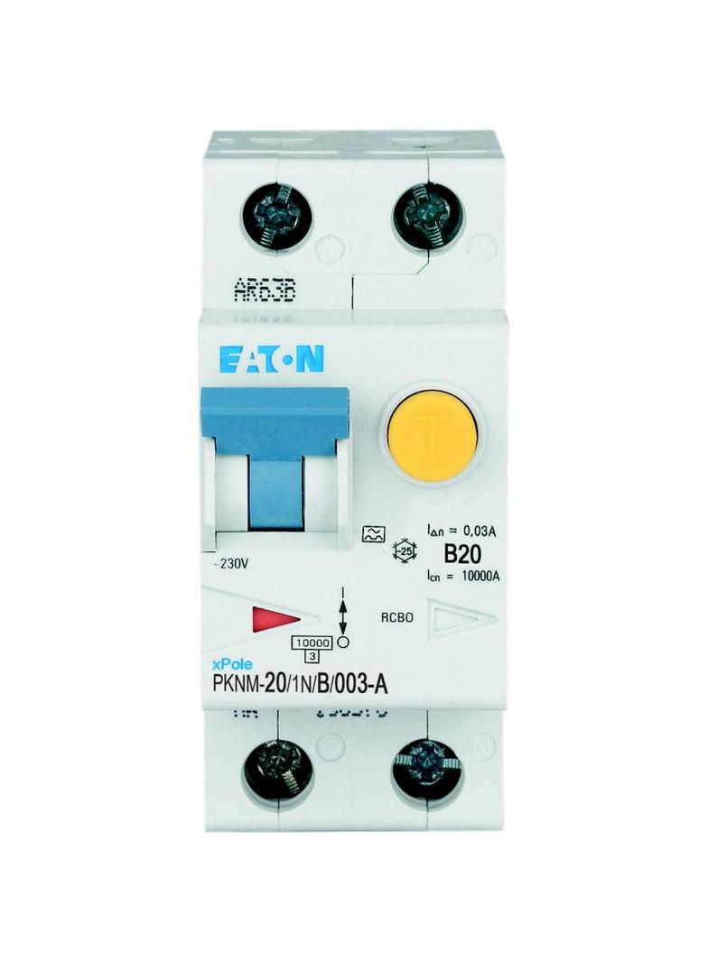 PKNM-20/1N/B/003-A-MW Wyłącznik różnicowonadprądowy 1P+N B20A 30mA typ A 236239 EATON