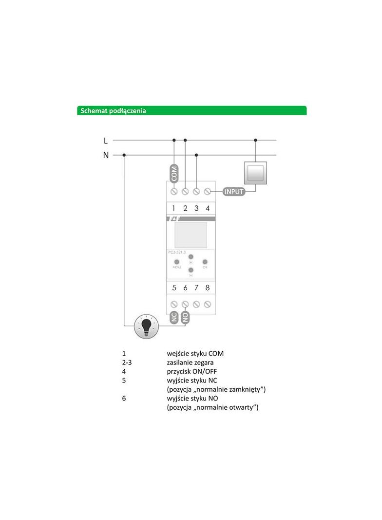 Zegar sterujący programowalny tygodniowy, 1-kanałowy - programowalny przez NFC, z podświetleniem