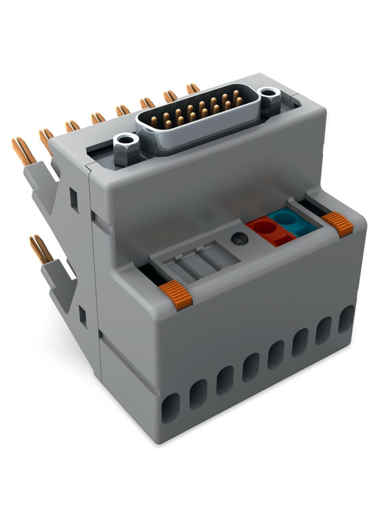 8-torowy adapter ze złączem D-Sub wejście WAGO