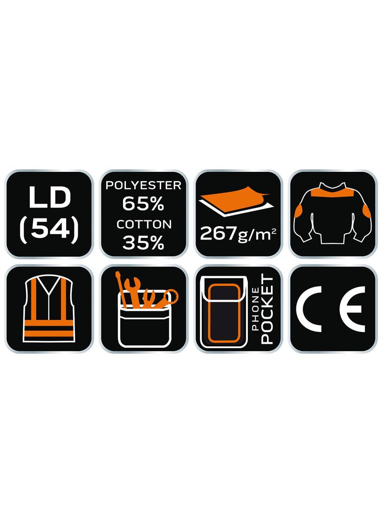 Bluza robocza biała, HD, rozmiar LD/54