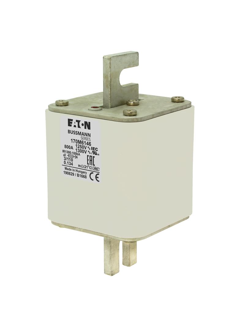 800A 1250V 3/110 aR INDICATOR FUSE Wkładka szybka 800A AC 1250V rozmiar 3 76x90x139 mm aR D 170M6146