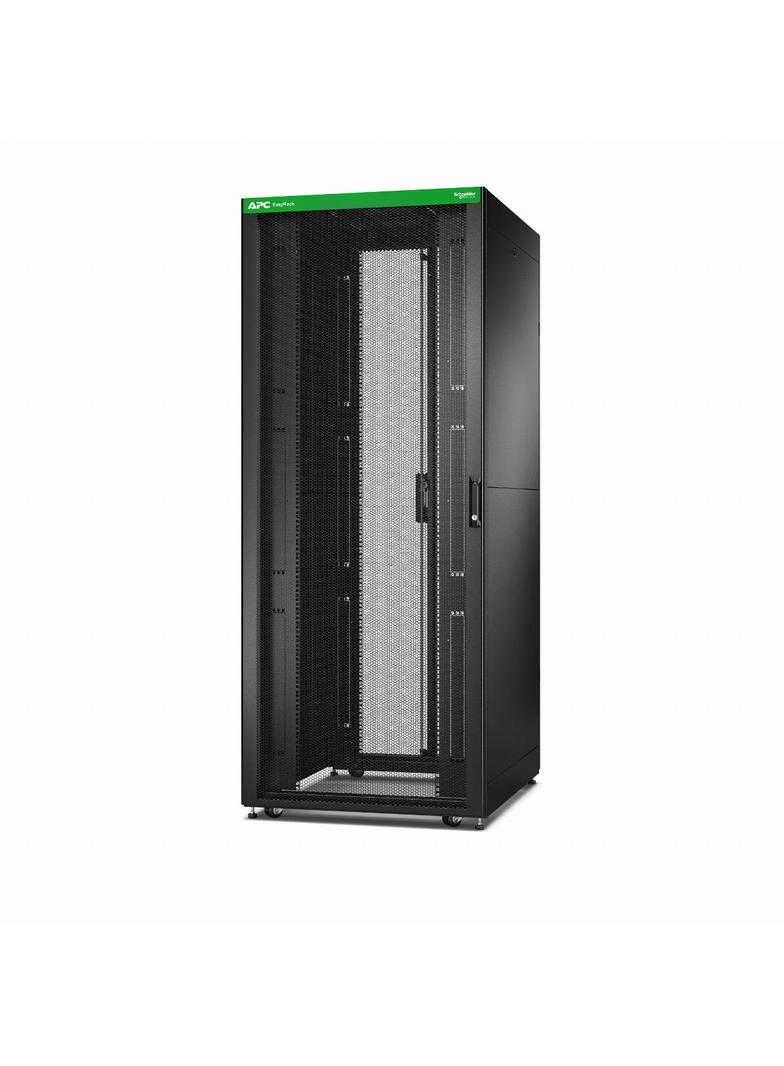 Szafa Easy Rack 800mm/42U/1000mm z dachem, panelem bocznym, kółkami, nóżkami i 4 wspornikami, bez po