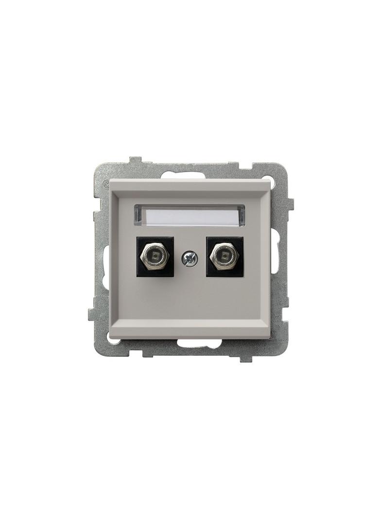 SONATA Gniazdo antenowe typu F podwójne kaszmir