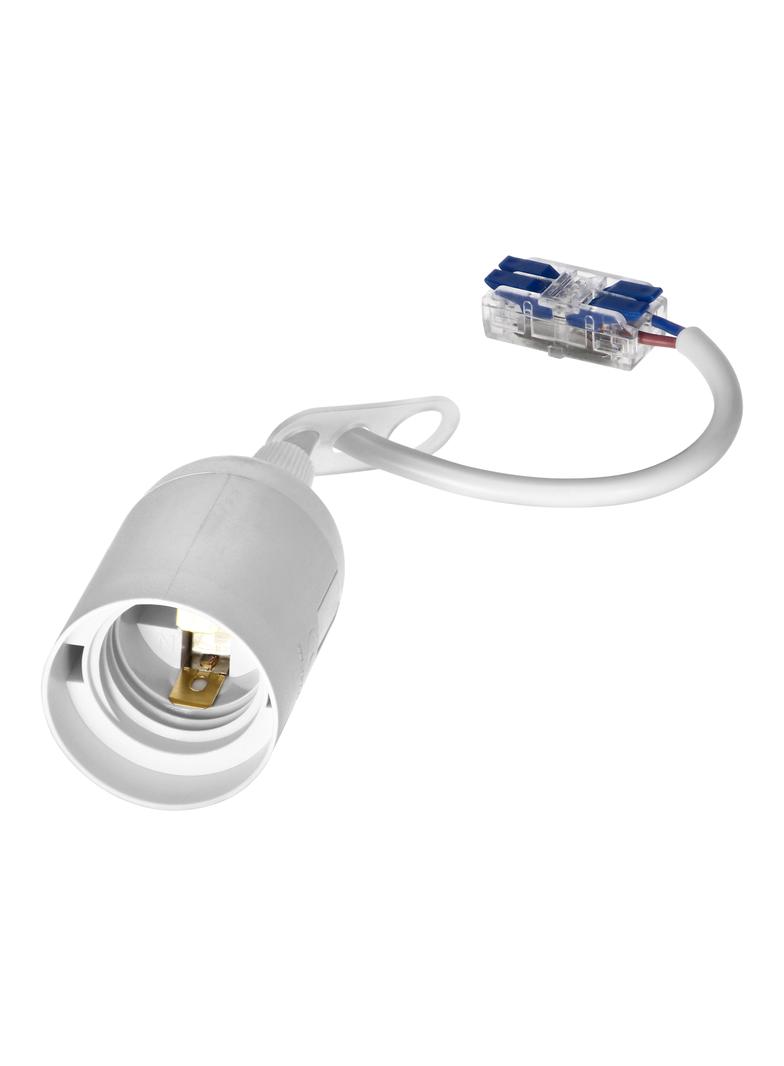 Oprawka remontowa E27 z szybkozłączką, biała, zestaw 50 szt.