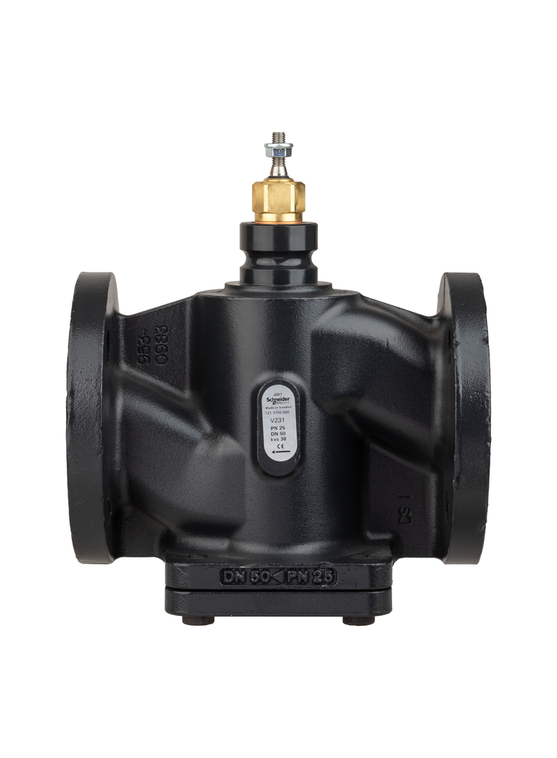 V231, zawór regulacyjny, 2-drogowy, DN50, kvs 38, przyłącze kołnierzowe, medium -20…150°C, PN25