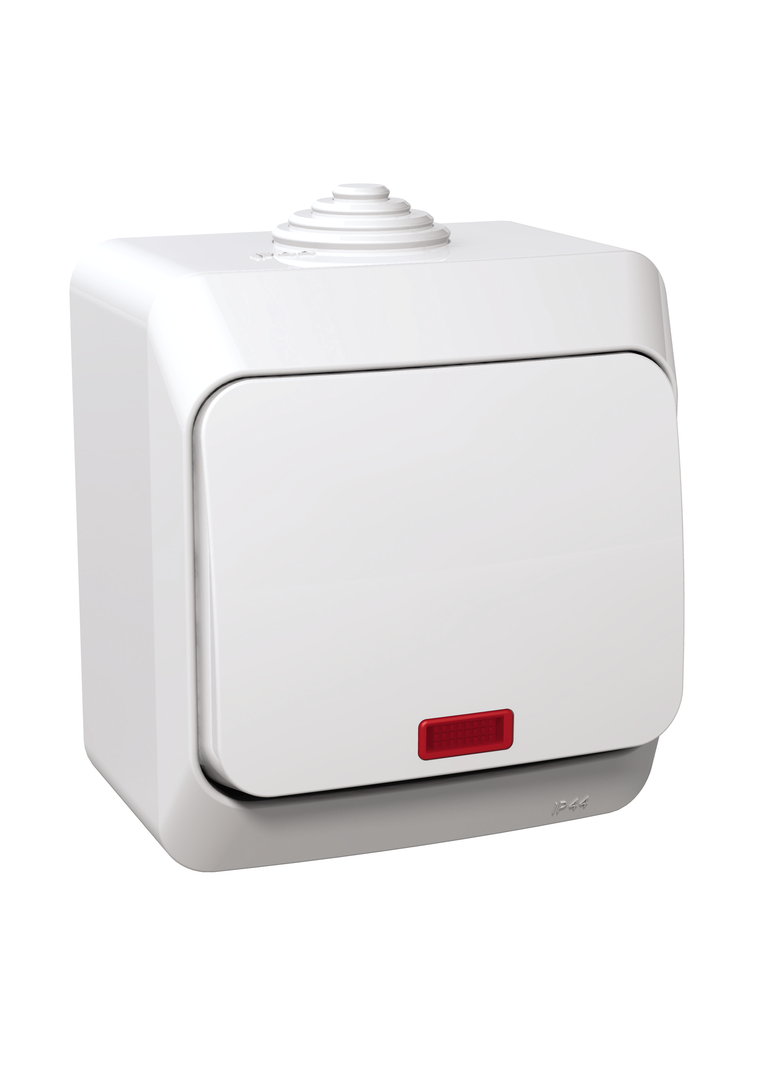 Cedar Plus, łącznik krzyżowy z podświetleniem, IP44, biały