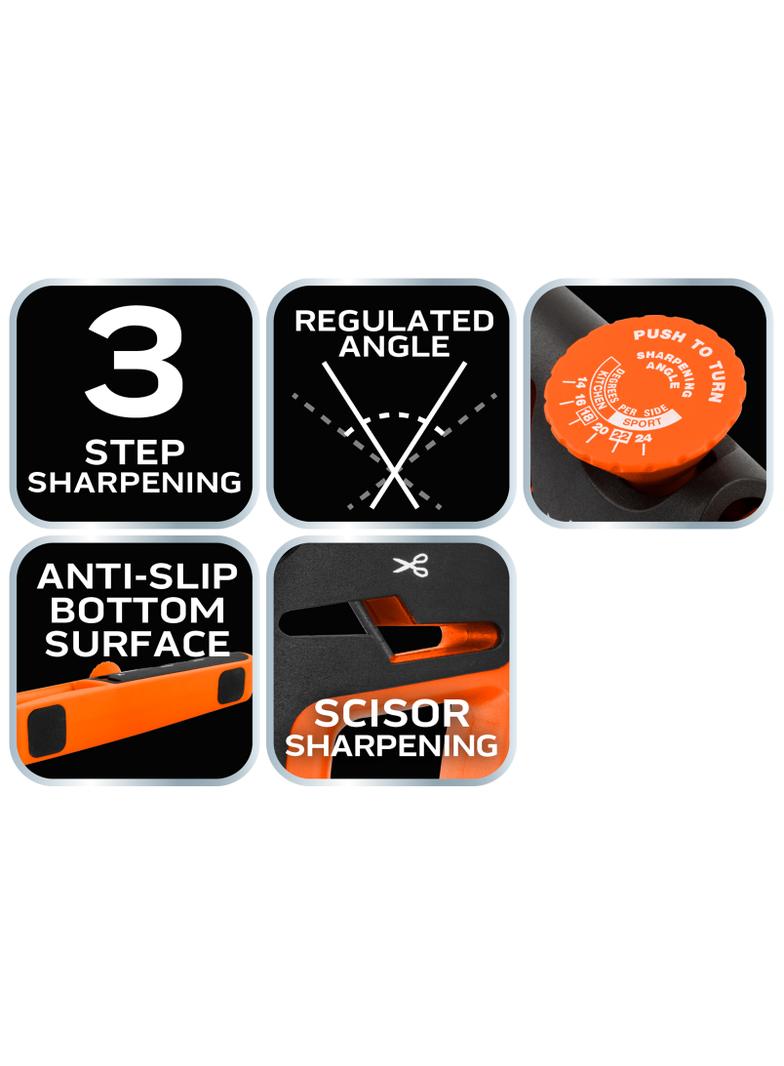 Ostrzałka do noży i nożyczek z regulacją kąta ostrzenia