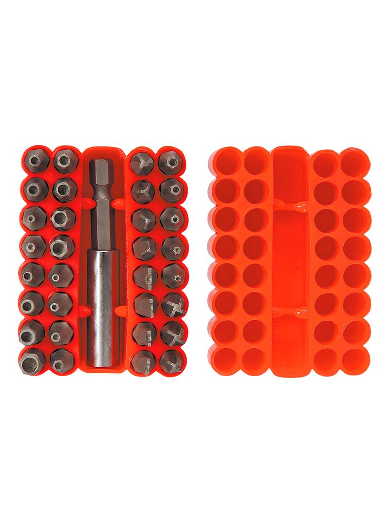 Końcówki wkrętakowe z uchwytem, zestaw 33 szt.