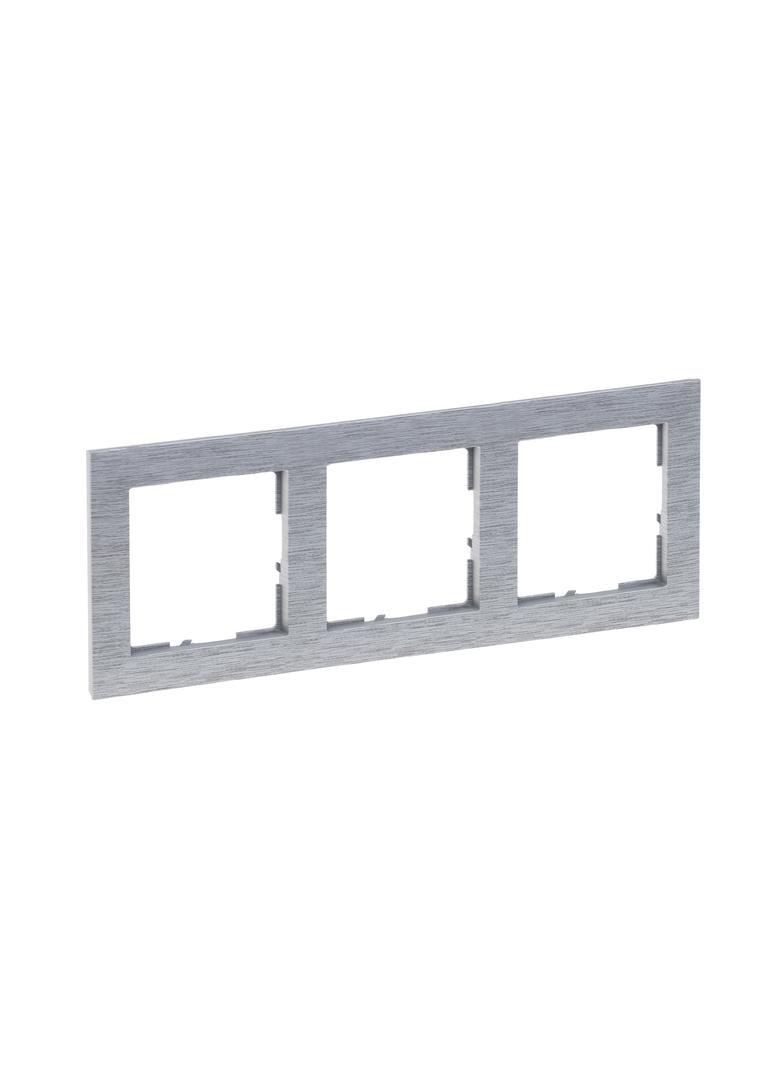 Suno Ramka Potrójna 3-Krotna Aluminium Szczotkowane 721563 LEGRAND
