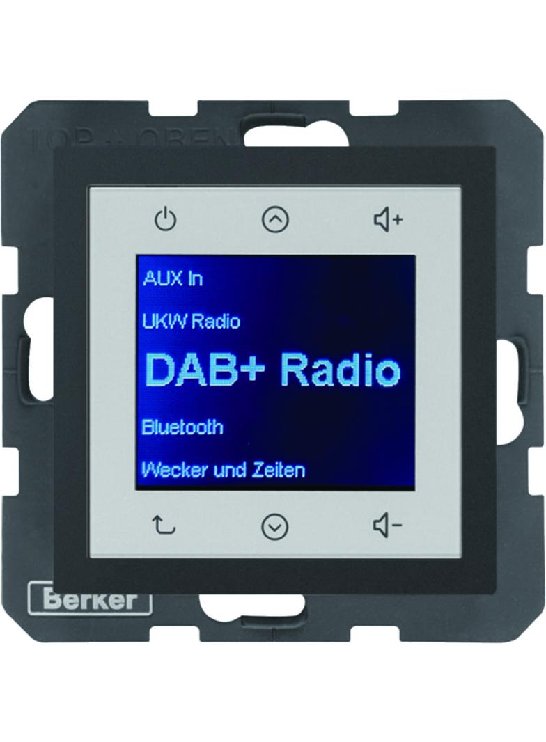 Berker B.Kwadrat/B.3/B.7 B.x Radio Touch podtynkowe DAB+ antracyt mat  29841606 HAGER