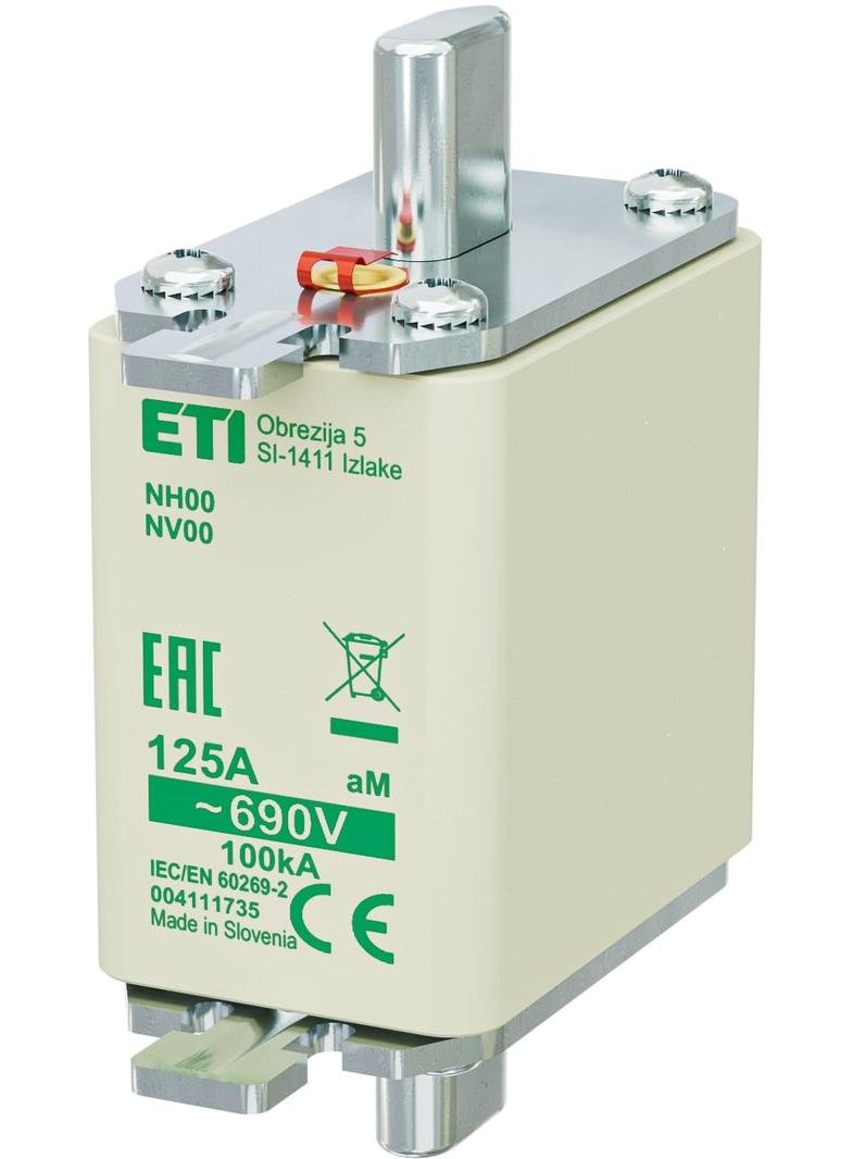 Wkładka topikowa NH silnikowa NH00 aM 125A 690V 004111735 ETI