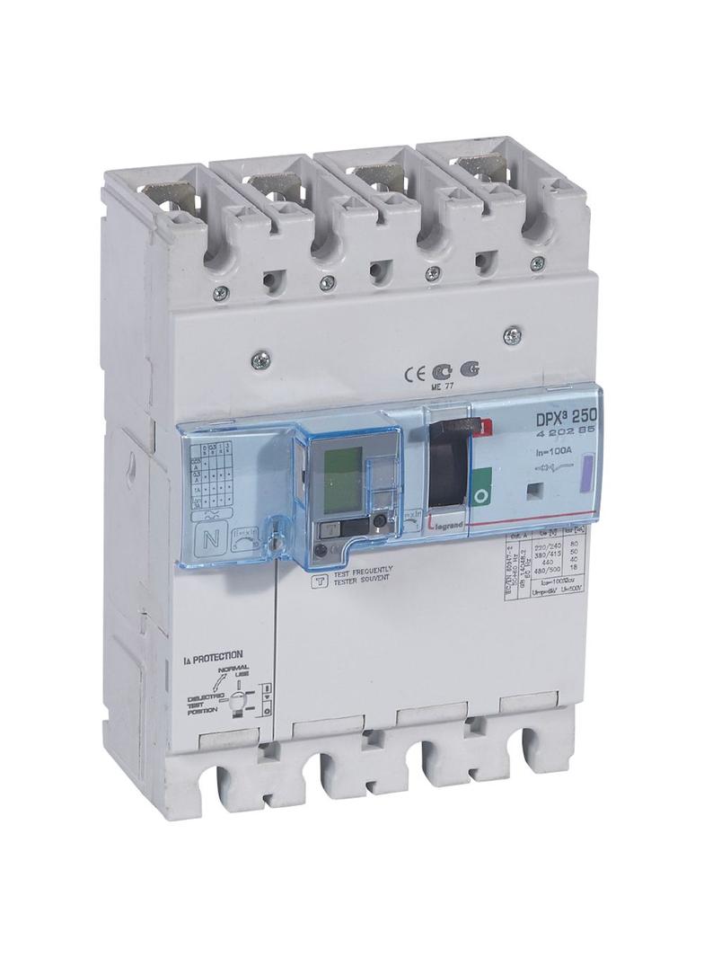 Wyłącznik DPX3 250 Z Zab. R-Pr. 4P 100A 50Ka 420285 LEGRAND