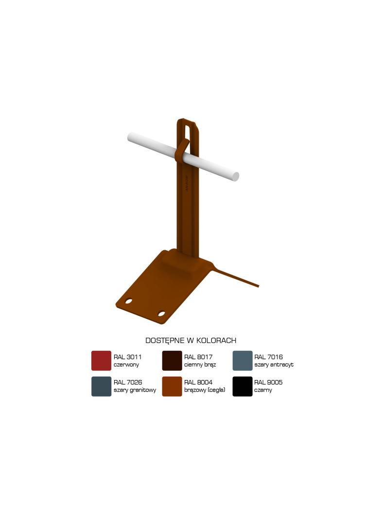 Uchwyt dachowy, szczytowy Z-zagięcie H=12 cm /LA/