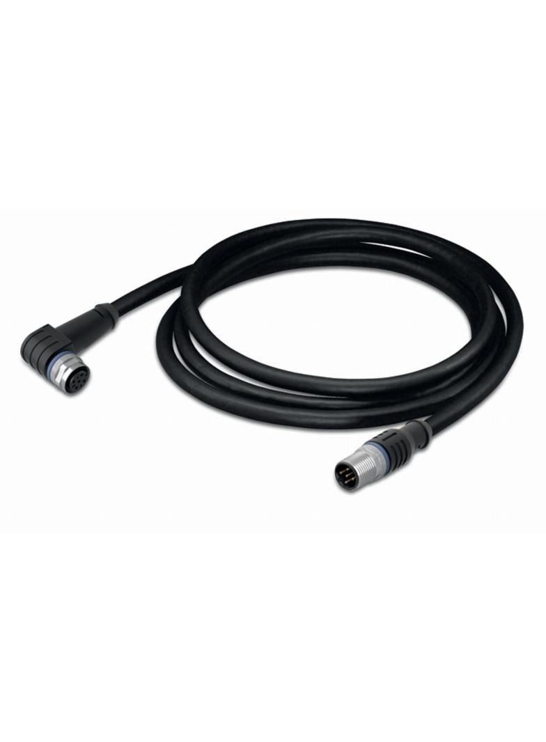 przewód do czujników/el.wykonawczych gniazdo kątowe/wtyczka prosta M12 1m