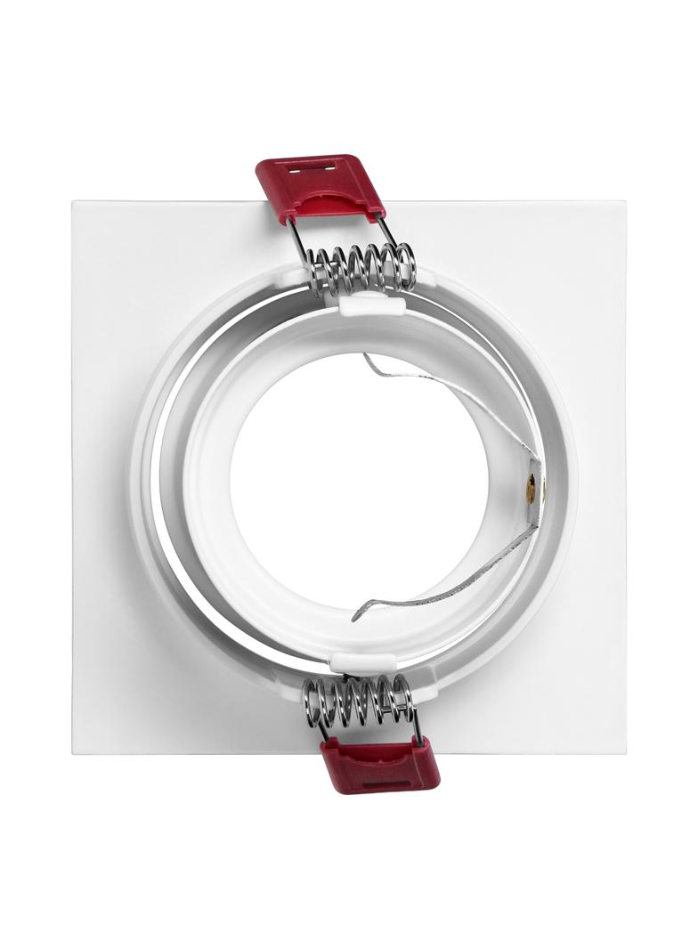 FONDI SC ramka dekoracyjna oprawy punktowej, MR16/GU10 max. 50W, kwadrat, stała, aluminiowa, biała