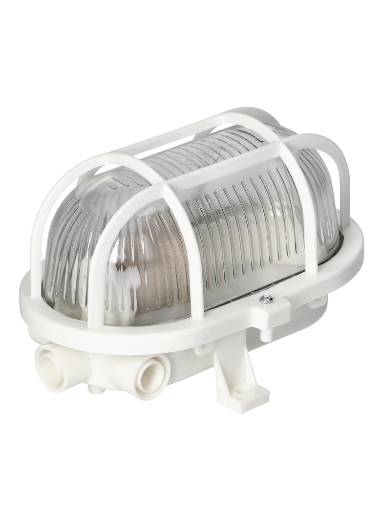 SOTOA, oprawa oświetleniowa, E27, max. 15W, IP54, klosz szklany, osłona plastikowa, biała AD-OP-6562WE27SPP ORNO
