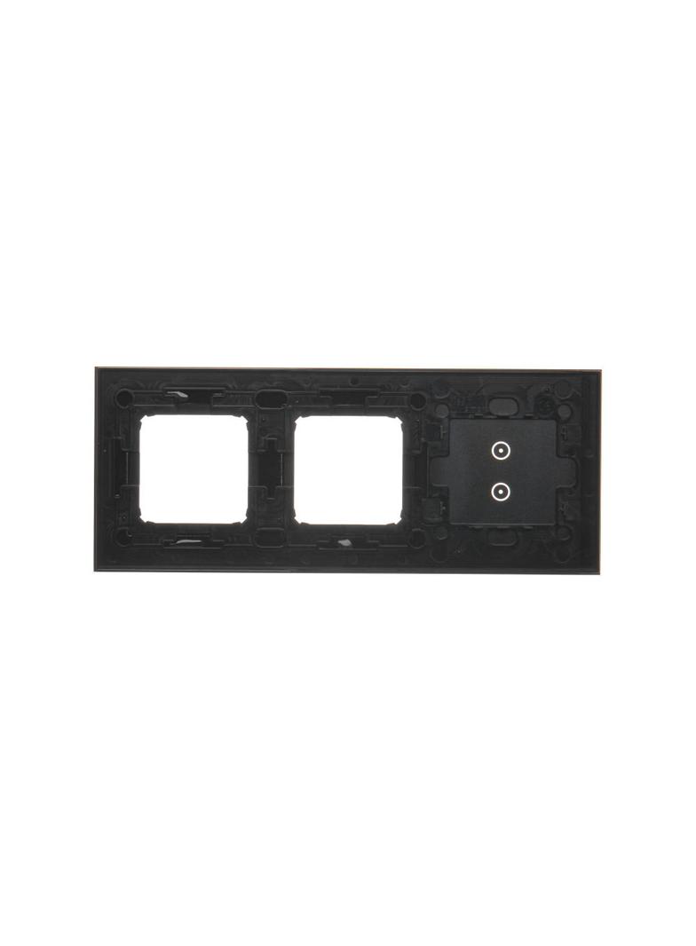 Simon 54 Touch Panel dotykowy S54 Touch 3 moduły 2 pola dotykowe pionowe + 2 otwory na osprzęty S54 zastygła lawa DSTR3300/73 KONTAKT
