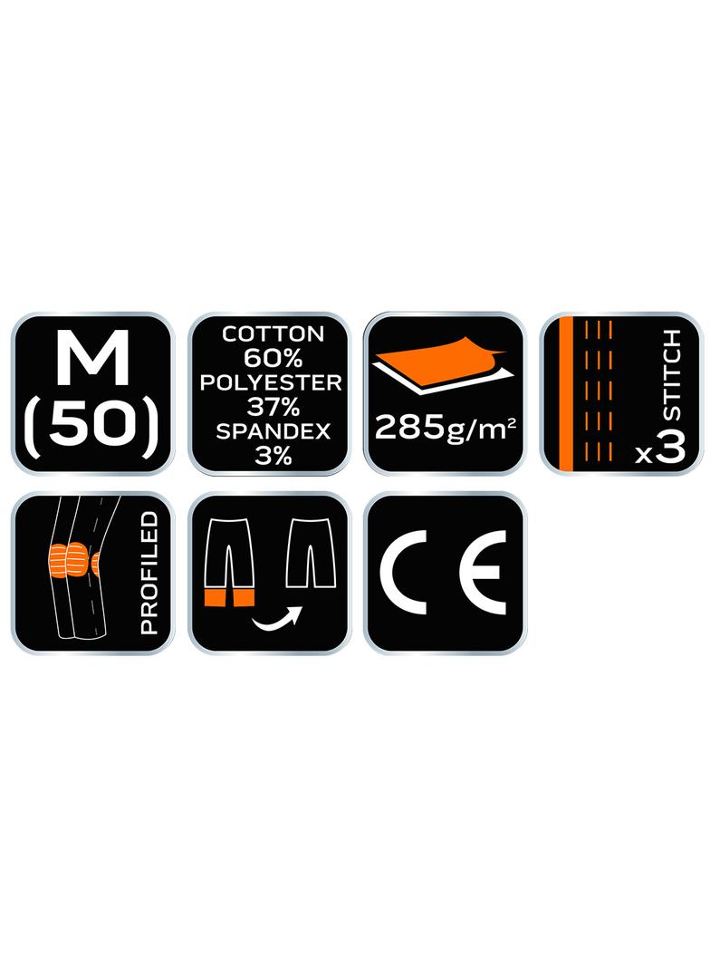 Spodnie robocze HD Slim, odpinane kieszenie, rozmiar M