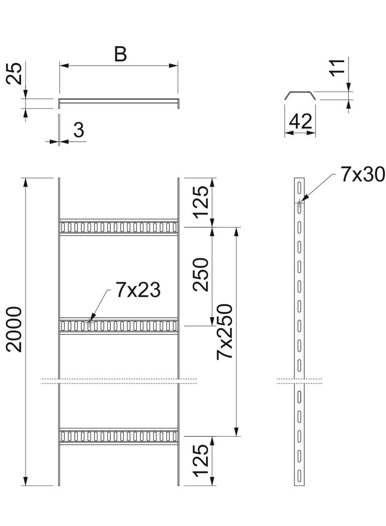 SL 42 200 A2 Drabina kablowa morska