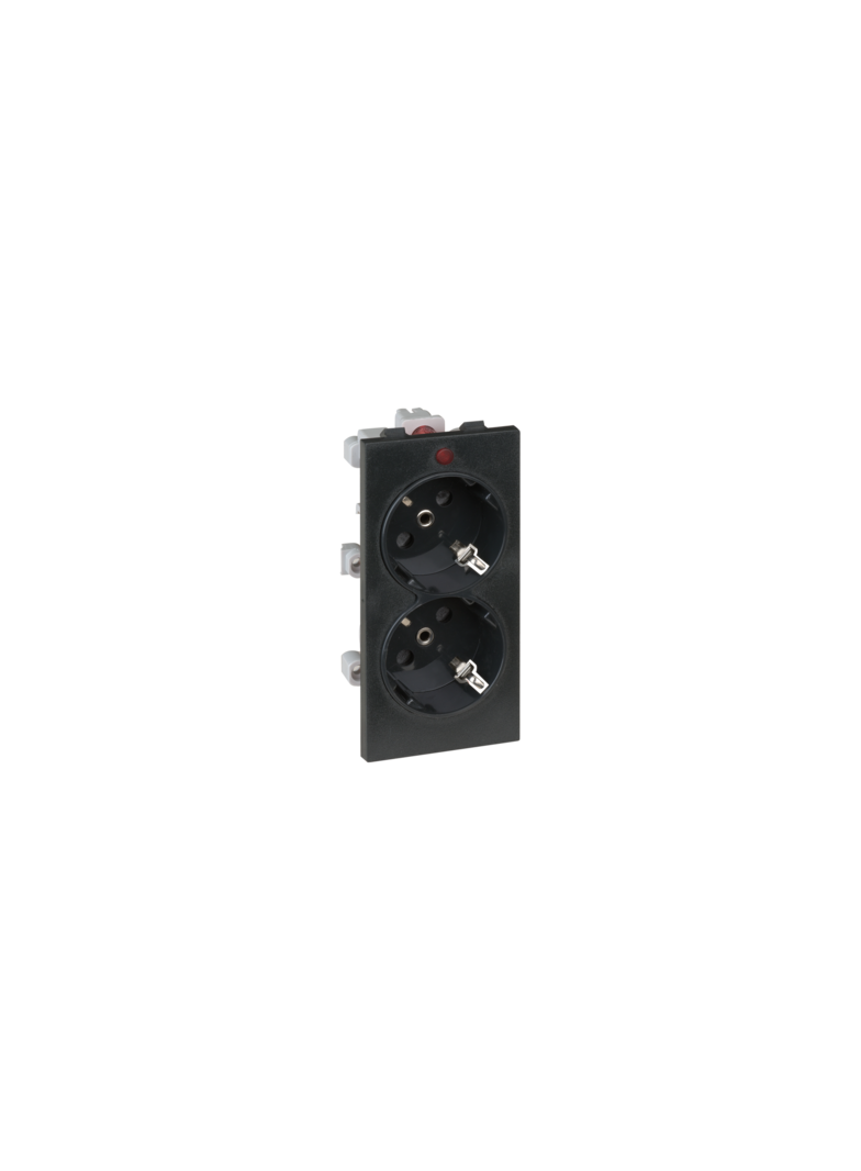 Simon Connect Gniazdo podwójne CIMA schuko 2x230V 16A szary grafit S1/14 KONTAKT