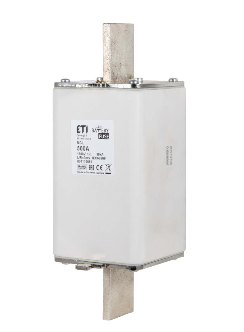 Wkładka topikowa NH do ochrony akumulatorów, magazynów energii DC NHS1XL gBat 125A 1500V DC 004110661 ETI
