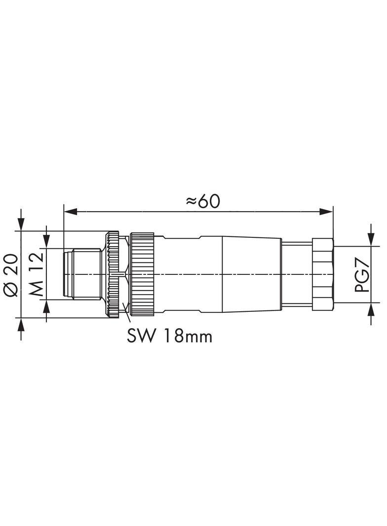 wtyczka prosta M12 WAGO