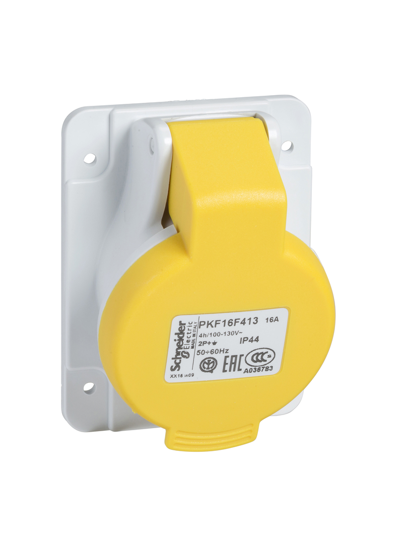 Gniazdo przemysłowe kątowe 2p+E 16A 100-130 V AC IP 44  PKF16F413 Schneider