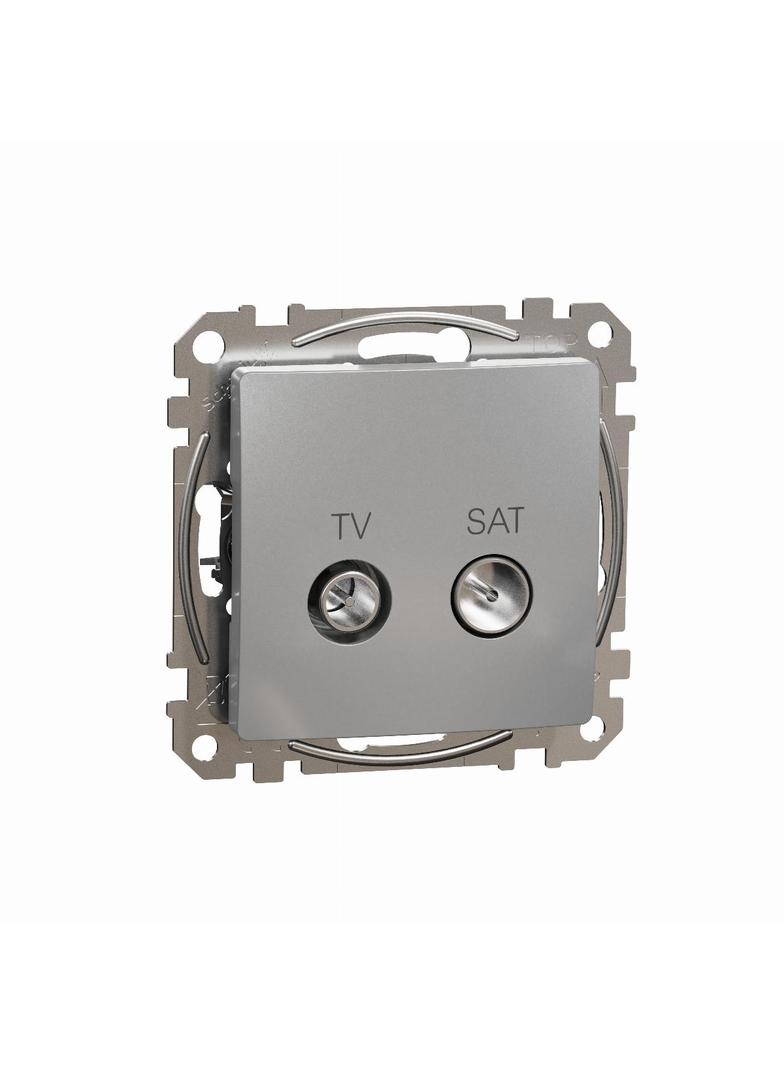 Sedna Design & Elements Gniazdo antenowe TV-SAT końcowe 4dB srebrne aluminium SDD113471S Schneider