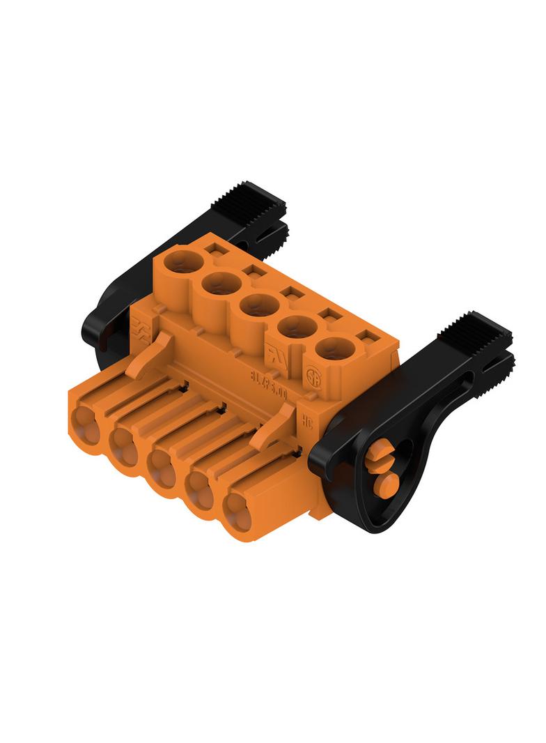 BLZP 5.00HC/05/180LR SN OR BX Wtyk PCB (złącze wiązki), 5.00 mm, Liczba biegunów: 5, Przyłącze z jarzmem /48szt./ 1956340000 WEIDMÜLLER
