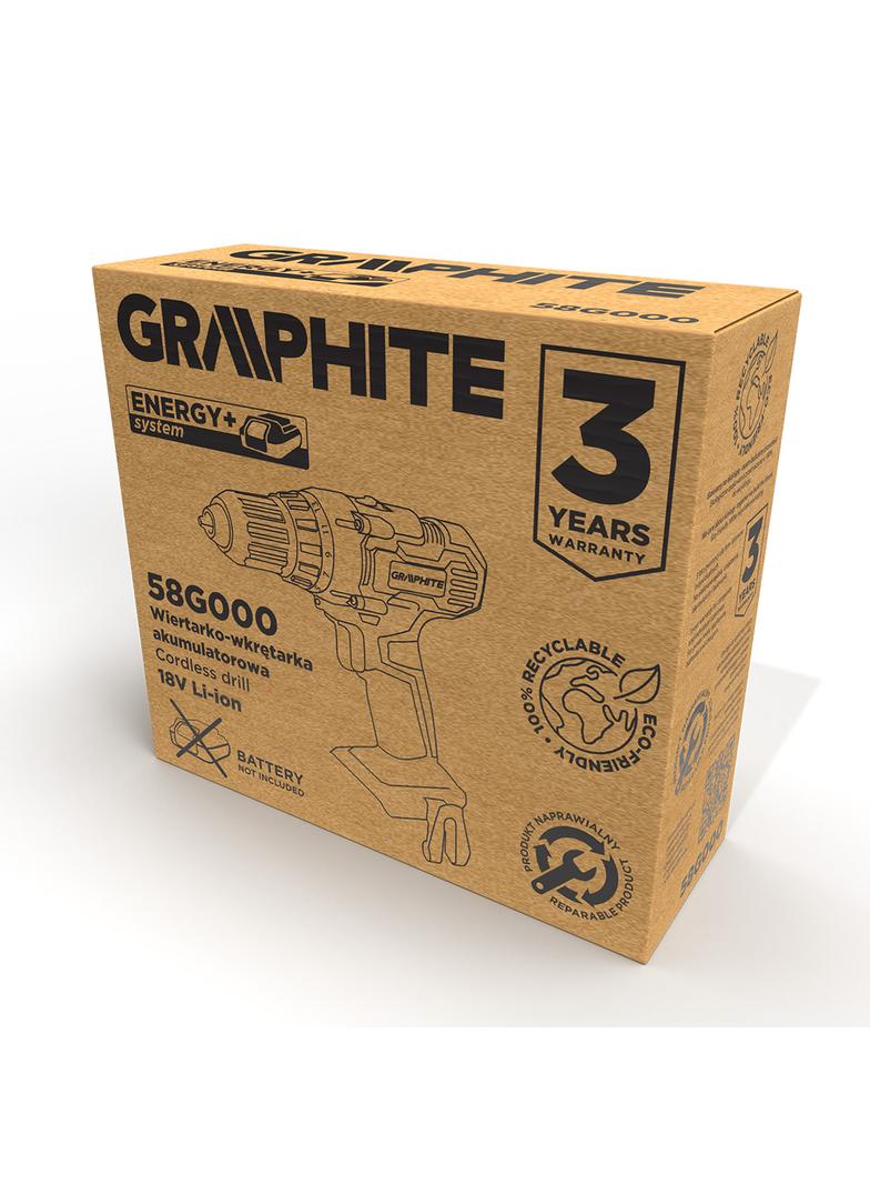 Wiertarko-wkrętarka akumulatorowa Energy+ 18V, Li-Ion, uchwyt 10 mm, bez akumulatora