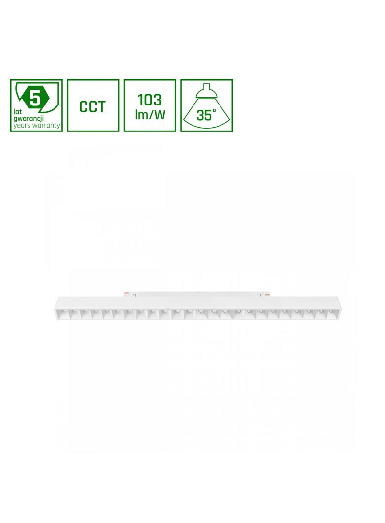 SYSTEM SHIFT CCT- GRID L OPRAWA LINIOWA 440X23X42MM 22W 40ST BIAŁY CCT SWITCH 5 LAT GW.