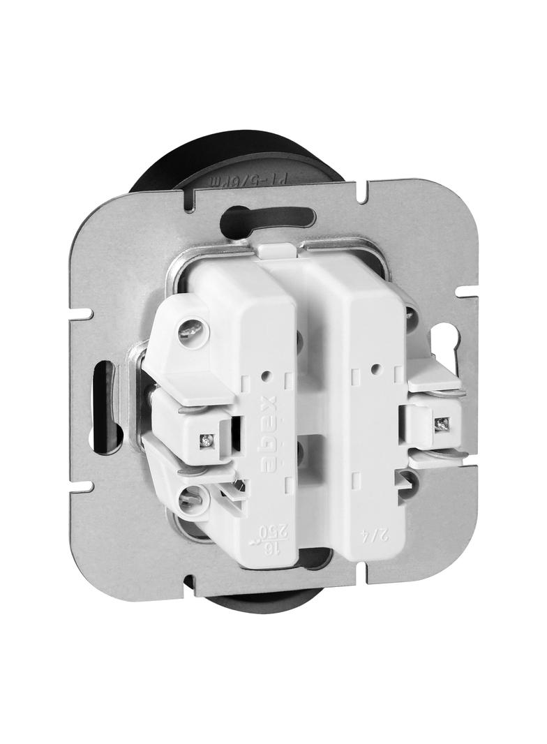 Gniazdo podwójne podtynkowe 2x2P+Z Pearl, 16A, 250V, PT-6 PR, czarny OR-OE-7706/B ORNO