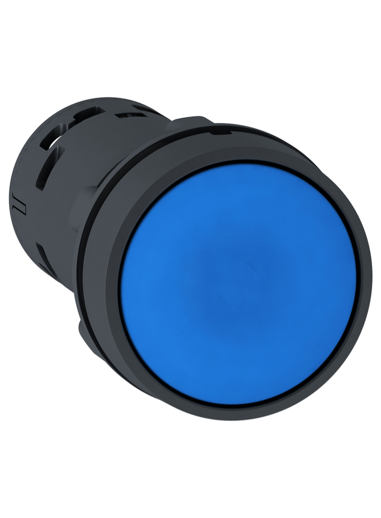 Harmony XB7 Przycisk płaski niebieski z samoczynnym powrotem bez oznaczenia