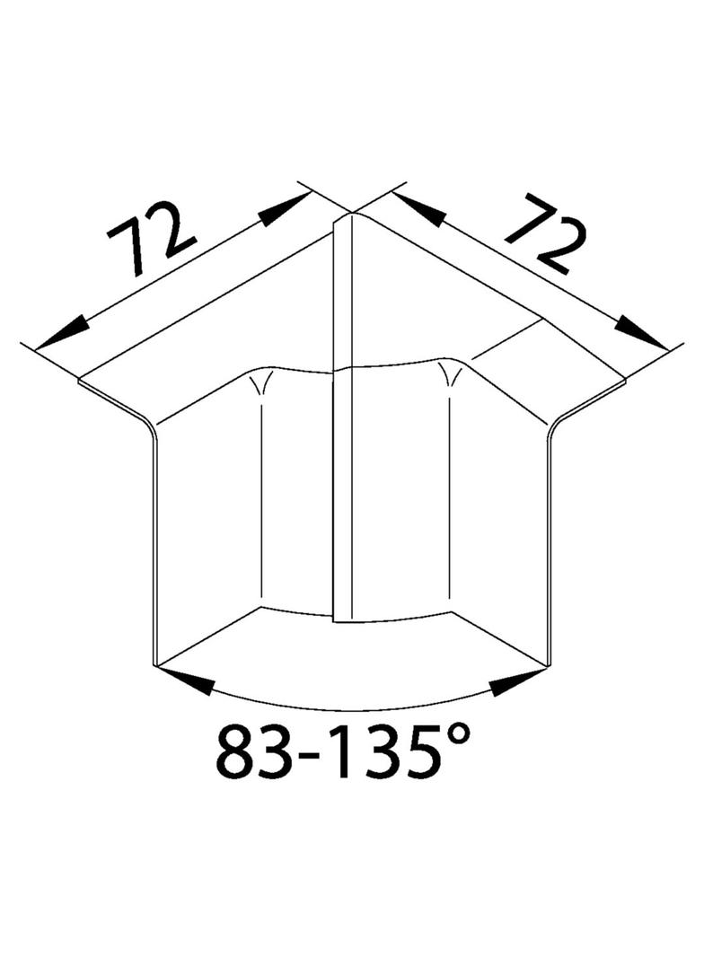 tehalit.SL Kąt wewnętrzny regulowany 20x55 czarny SL2005549011 HAGER