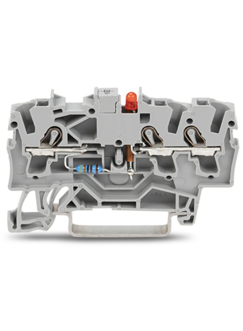 TOPJOBS złączka 3-przewodowa 2,5 mm2 z LED szara