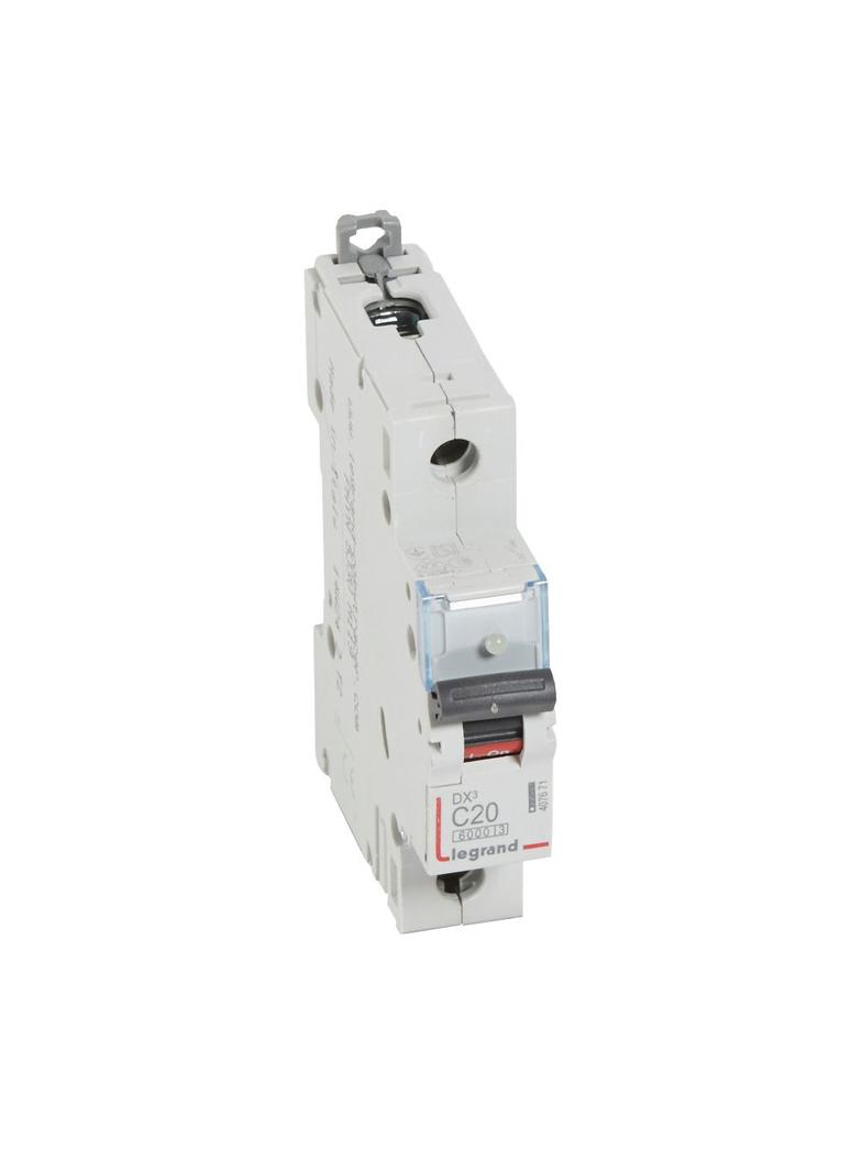 WYŁĄCZNIK NADPRĄDOWY S 301 1P C 20A 6000A SERII DX3, Legrand