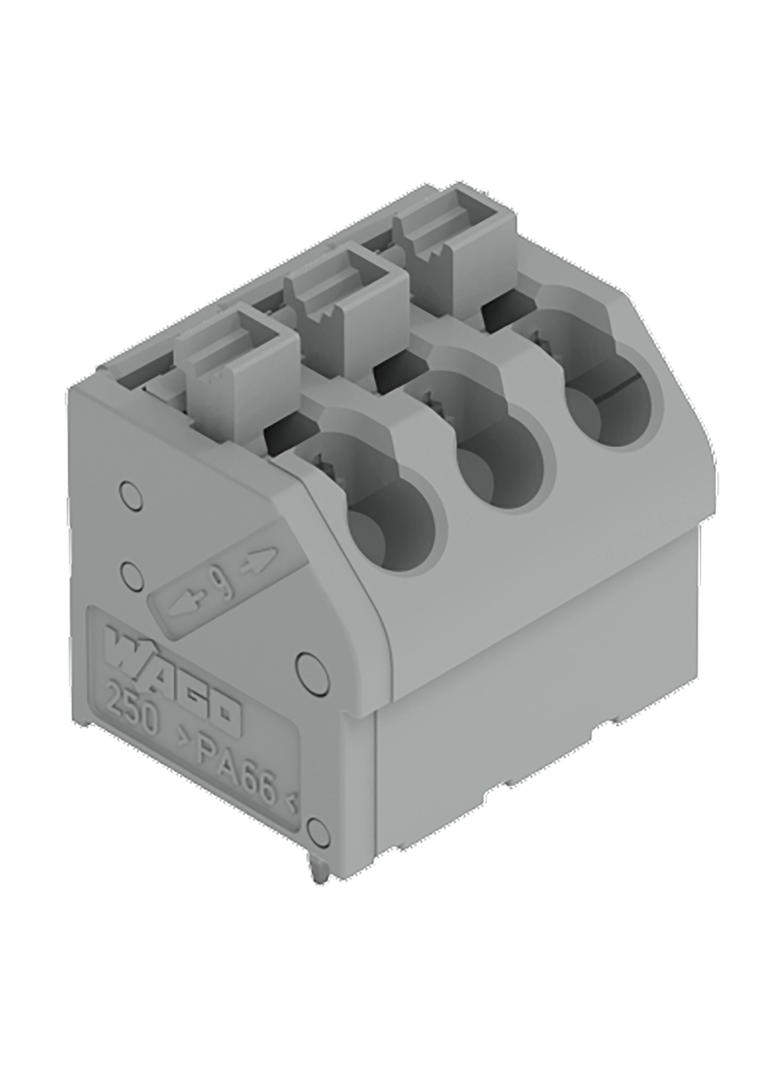 listwa zaciskowa do pł. drukowanych 3-bieg. szara raster 5 mm /70szt./ WAGO