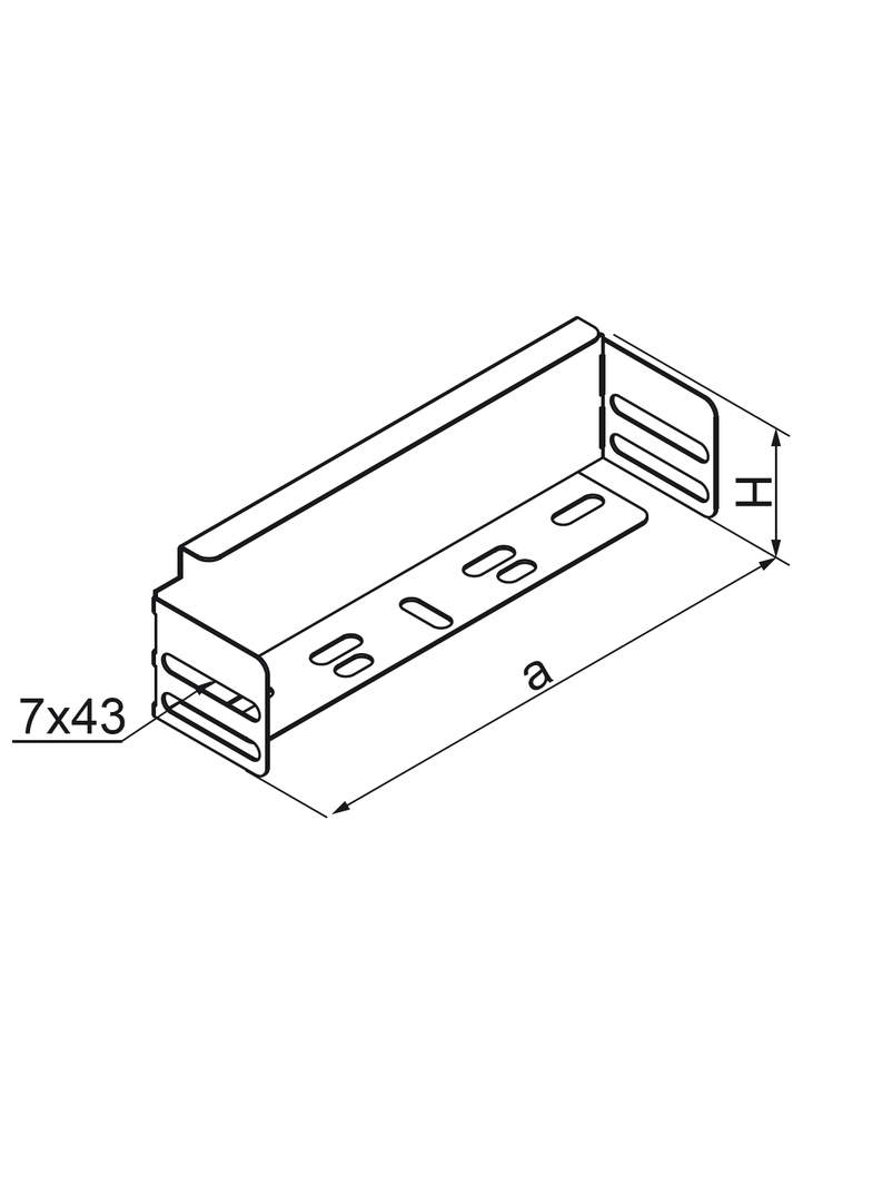 ZKL100H80 Zaślepka korytka 0,7 mm