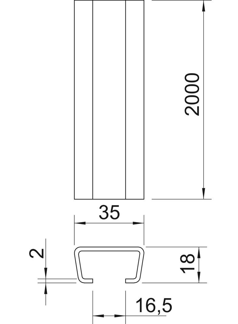 2063 2M VA, SZYNA PROFIL.PERFOR.2063 2M VA