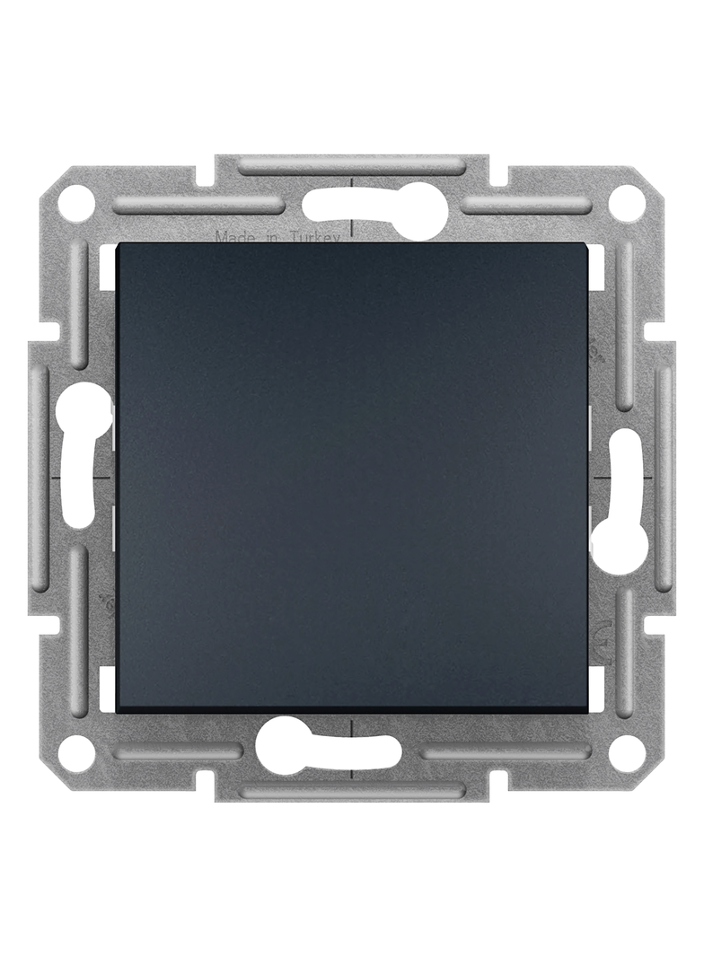 Asfora, przycisk, bez ramki, zaciski śrubowe, antracyt