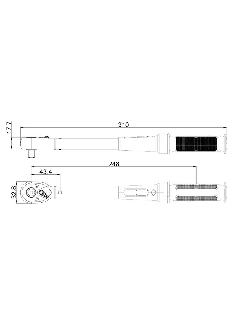 Klucz dynamometryczny 3/8", 10-60 Nm