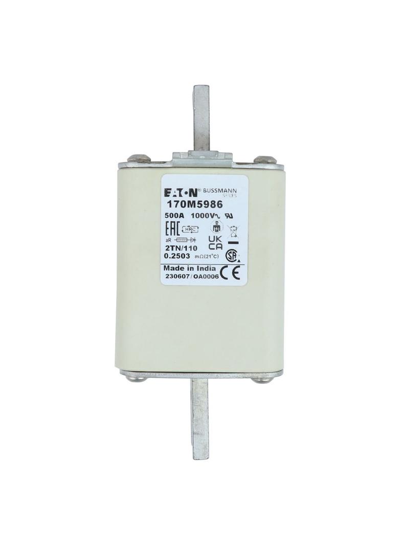 500A 1000V 2TN/110 aR INDICATOR FUSE Wkładka szybka 500A AC 1000V DIN 2 59x75x138 mm aR, 170M5986 EA